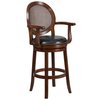 Flash Furniture Wood Stool w/Arms, Expresso, 30" TA-550430-E-GG